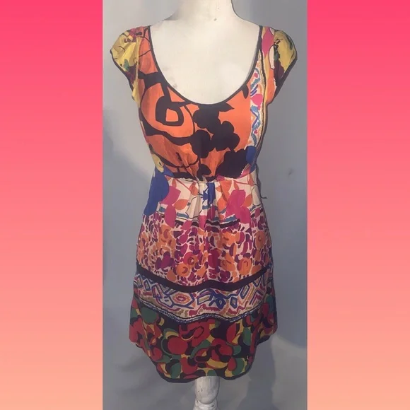 Moulinette Soeurs silk Dress Women Size 4 - Picture 6 of 8